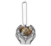 no/no m Animal Lion Car Keychain Heart Pendant Ornament Charm
