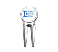 no/no Maldives Islands Indian Ocean Golf Divot Tool Golf Ball Marker Repair Tool