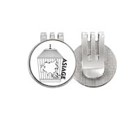 no/no Map Cage Continent Asia Art Deco Fashion Golf Ball Marker Hat Cap Clip Enamel Magnetic