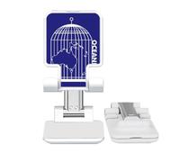 no/no Map Cage Continent Oceania Adjustable Cell Phone Stand Desk Foldable