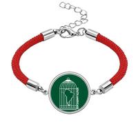 no/no Map Cage Continent South America Lucky Red String Bracelet Rope Bracelet Handmade