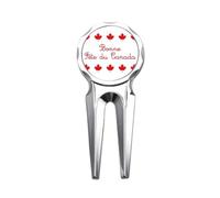 no/no Maple Happy Canada Day Red Slogan Golf Divot Tool Golf Ball Marker Repair Tool