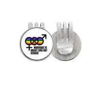 no/no Marriage Is About Love Not Gender Golf Ball Marker Hat Cap Clip Enamel Magnetic