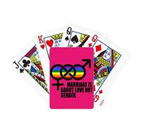 no/no Marriage Is About Love Not Gender Poker Playing Card Tabletop Board Game
