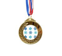 no/no mas snowflake illustration Gold Award Winner Medal First Place Ribbon