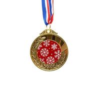 no/no mas Snowflake Red Festival Gold Award Winner Medal First Place Ribbon