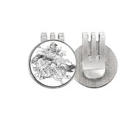 no/no Masterpiece The Romance Three Kingdoms Golf Ball Marker Hat Cap Clip Enamel Magnetic