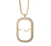 no/no Mathematical Formula Expressing Computational Equivalence Necklace Pendant Diamond Crystal Golden Jewelry