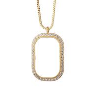 no/no Mathematical Formula Expressing Computational Index Necklace Pendant Diamond Crystal Golden Jewelry