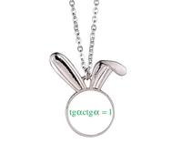 no/no Mathematical Formula Representation Computation Multiplication Rabbit Necklace Pendant Bunny Animal Jewelry Gift