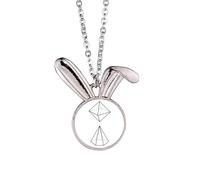no/no mathematical geometric spopposite combination Rabbit Necklace Pendant Bunny Animal Jewelry Gift