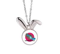 no/no Memorial Anniversary Mother River Protect Rabbit Necklace Pendant Bunny Animal Jewelry Gift