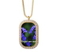 no/no Memory Common Knowledge English Language Culture Necklace Pendant Diamond Crystal Golden Jewelry
