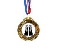 no/no Men's Black High Boots Pattern Outline Gold Award Winner Medal First Place Ribbon