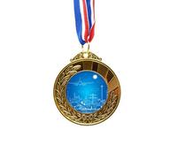 no/no Metropolis City Aircraft Cloud Landscape Gold Award Winner Medal First Place Ribbon