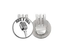 no/no microph illustrate music simple pattern Golf Ball Marker Hat Cap Clip Enamel Magnetic