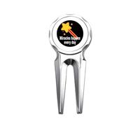 no/no Miracles Happen Every Day Golf Divot Tool Golf Ball Marker Repair Tool