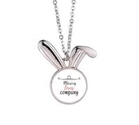 no/no Misery Loves Company Art Deco Fashion Rabbit Necklace Pendant Bunny Animal Jewelry Gift