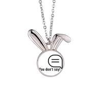 no/no Misunderstanding English Art Deco Fashion Rabbit Necklace Pendant Bunny Animal Jewelry Gift