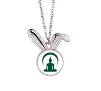no/no Moon Light Shining Knowledge Rabbit Necklace Pendant Bunny Animal Jewelry Gift