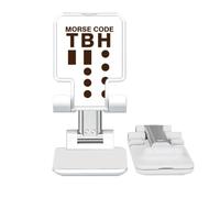 no/no morse code hstly expressed point line Adjustable Cell Phone Stand Desk Foldable