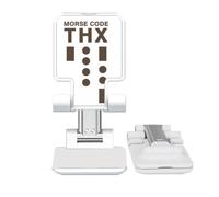 no/no Morse Code Thank-you Dot-line Expression Adjustable Cell Phone Stand Desk Foldable