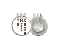 no/no Morse Code Thank-you Dot-line Expression Golf Ball Marker Hat Cap Clip Enamel Magnetic