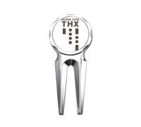 no/no Morse Code Thank-you Dot-line Expression Golf Divot Tool Golf Ball Marker Repair Tool