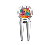 no/no Moscow Cathedral Painting Russia Golf Divot Tool Golf Ball Marker Repair Tool