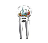 no/no Moscow Landmark Basil's Cathedral Golf Divot Tool Golf Ball Marker Repair Tool