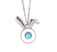 no/no Mother Loves Life Art Deco Fashion Rabbit Necklace Pendant Bunny Animal Jewelry Gift