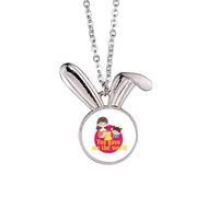 no/no Mother Loves Life World Art Deco Fashion Rabbit Necklace Pendant Bunny Animal Jewelry Gift