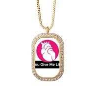 no/no Mother River Life Art Deco Fashion Necklace Pendant Diamond Crystal Golden Jewelry