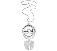 no/no Motor Cycle Mouse Exit Art Deco Fashion Pendant Angel Wings Rotating Necklace Jewelry