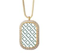 no/no Movies Playing Seal Patterns Necklace Pendant Diamond Crystal Golden Jewelry