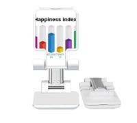no/no National Differences Happiness Index Adjustable Cell Phone Stand Desk Foldable