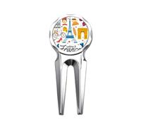 no/no National Flag Architecture France Golf Divot Tool Golf Ball Marker Repair Tool