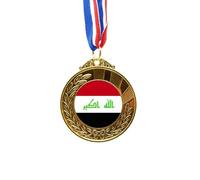 no/no National Flag Asia Country Gold Award Winner Medal First Place Ribbon