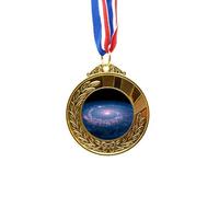 no/no Nebulae White Blue Planet Gold Award Winner Medal First Place Ribbon