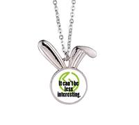 no/no Negative Expressions Depression Rabbit Necklace Pendant Bunny Animal Jewelry Gift