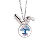 no/no new ancestral faly flag roots Rabbit Necklace Pendant Bunny Animal Jewelry Gift