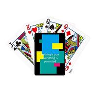 no/no Nothing Is True Everything Is Pertted Poker Playing Card Tabletop Board Game
