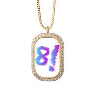 no/no Number Eight Sighs Madness Necklace Pendant Diamond Crystal Golden Jewelry