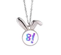 no/no Number Eight Sighs Madness Rabbit Necklace Pendant Bunny Animal Jewelry Gift