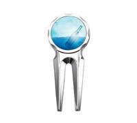 no/no ocean glass science nature Golf Divot Tool Golf Ball Marker Repair Tool