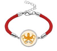 no/no Octopus Ocean Tentacle Food Lucky Red String Bracelet Rope Bracelet Handmade