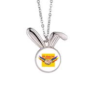 no/no Oh Deer Im Queer Art Deco Fashion Rabbit Necklace Pendant Bunny Animal Jewelry Gift