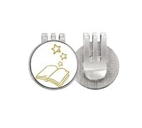 no/no Opening Books Releasing Knowledge Stars Golf Ball Marker Hat Cap Clip Enamel Magnetic