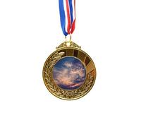 no/no orange dark blue clouds Gold Award Winner Medal First Place Ribbon