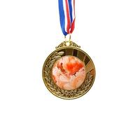no/no Orange White Marble Modern Pattern Gold Award Winner Medal First Place Ribbon